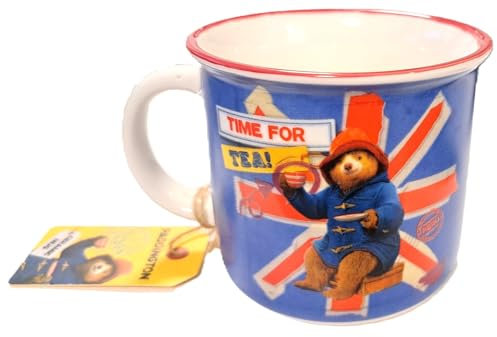 Elgate Paddington Bear Tasse de camping Motif Union Jack Time for Tea Produit sous licence officielle du film 3