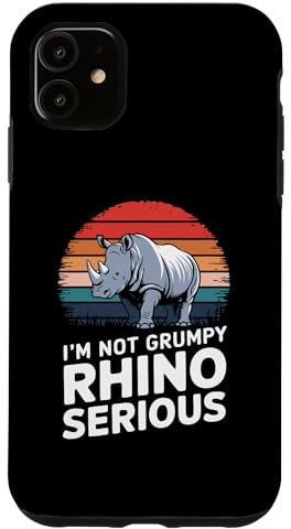 Hülle für iPhone 11 Rhino Ich bin nicht Grumpy Rhino Serious Retro