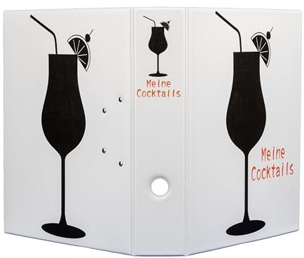 Motiv Ordner A4 Meine Cocktails, PVC Ordner mit 2er Mechanik, stabile Ausführung aus deutscher Produktion, keine Importware