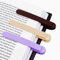 3PCS Automatisches Lesezeichen aus Silikon, Buchmarkierungen zum Lesen, niedliche, einzigartige Buchmarker, intelligente Lesezeichen (1 Violett+1 Beige+1 Braun)