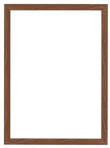 Home Decoration - Bilderrahmen 70x100 cm - Walnoot - Bilderrhamen aus MDF mit Antireflex Kunstglas - Fotorahmen 70x100 cm - Colonia