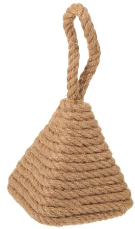 HOODANCOS Woven Rope Door Stopper Decorative Heavy Door Stop Cute Knot Design for Home and Office Beige Color for Restaurant and Bar