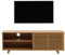 Meuble TV en Bambou HWC-N80, Table Basse, Commode, avec Compartiments de Rangement certifiés FSC® 50x140x40 cm