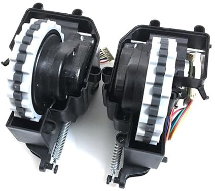 WVGFAUXA Conjunto De Motor De Rueda De Aspiradora, Compatible con Samsung VR05R5050WK, Compatible con Midea VCR08 MR09, Repuestos De Rueda De Aspiradora Robot(Left and Right Wheel)