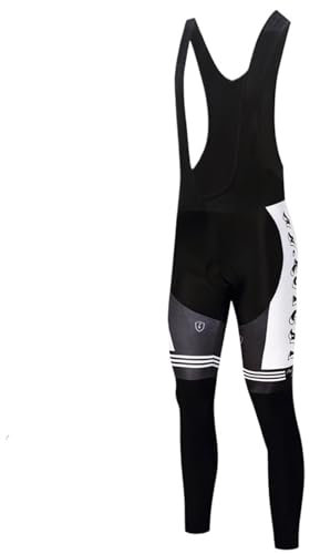 PPQIRU Radsport TräGerhose Fahrrad-Latzhose for Herren im Winter, Winddichte und plüschig warme Reithose, Mountainbike- und Rennrad-Reitbekleidung(Winter Pants 1,XS)