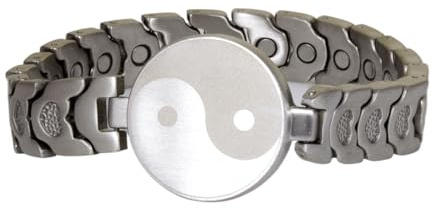 Deutsche Firma mit Service & Garantie | 5000 Gauss Neodym Power | Extrastarkes Magnet-Armband |Magnetarmband mit extra starkem 5000 Gauss Magnet und 20 kleinere Magnete im Stil silber. Länge 19,0cm.