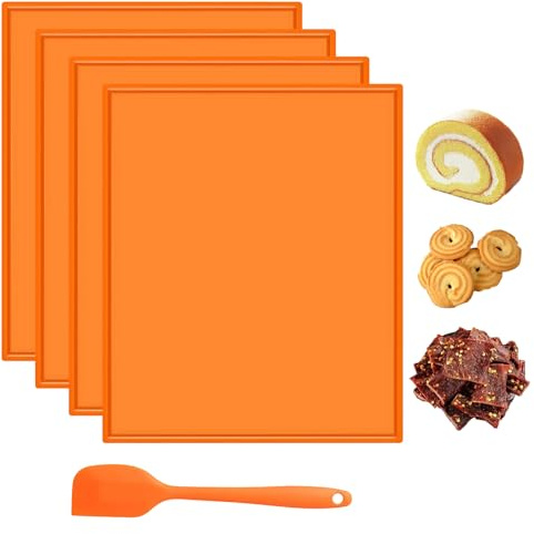 4 Pezzi Tappetino da Forno in Silicone Svizzero, Swiss Roll Cake Mat Fogli