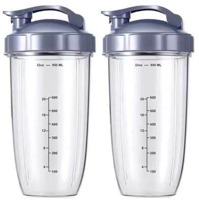GFSEWURA Taza Batidora De 32 Oz, Juego De Tazas Exprimidoras. Compatible con Nutribullet 600W/900W. Recipiente del Exprimidor De La Licuadora