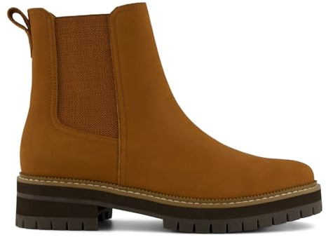 TOMS Women's Bennet Fashion Water Resistant Chelsea Boot, Amber Brown, 6 UK