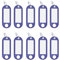 Wedo 262101803 Schlüsselanhänger Kunststoff (mit Ring, auswechselbare Etiketten) 10 Stück, blau