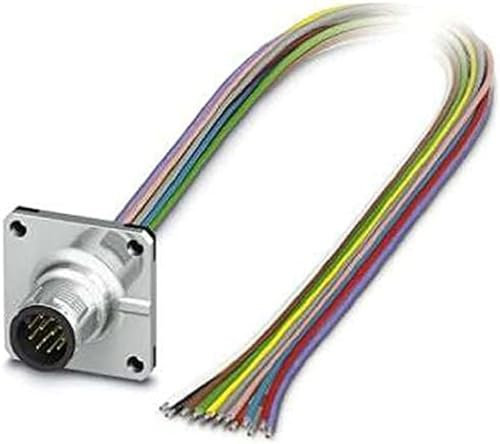 PHOENIX CONTACT SACC-SQ-M12MS-12CON-25F/0.5 Sensor/Aktor Einbaustecker, 12 Polig, A Kodiert, mit 0.5m TPE-Litze, 12 x 0.14mm² Leiterquerschnitt