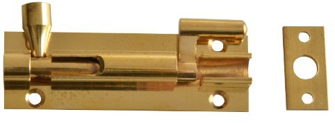 Forge 75mm Door Bolt Necked with Brass Finish