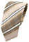 TigerTie - schmale Designer Krawatte in beige elfenbein weiß schwarz grau gestreift
