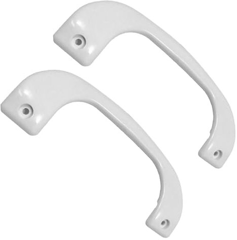 LEC Genuine Fridge Freezer Refrigerator Door Handles (White, Pack of 2)