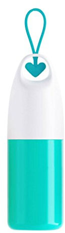 INVODA Termo en forma de corazón de 10 onzas (300 ml) Botella de agua aislada al vacío, para mujeres, hombres y adolescentes, niñas, niños, estudiantes, escuela, viajes, oficina al aire libre (azul)