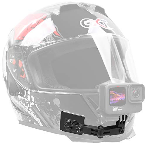 SUREWO Aluminium Motorrad helmhalterung für GoPro Hero 13/12/11/10/9/8/7 / (2018) / 6/5 Schwarz, DJI Osmo Action 5 Pro 4 3 2,APEMAN/Crosstour/AKASO/Victure/COOAU/Campark