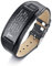 VNOX Personalisierte Herren Damen Medizinisch ID Leder Armband Braid Names Medizinisch Warnen Armband für Männer Paar mit Familiennamen - Geburtstag