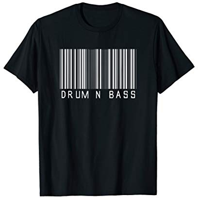 Drum and Bass Musik Strichcode T-Shirt