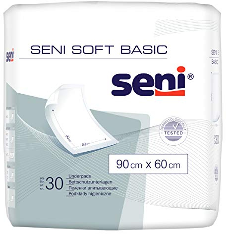 Matratzen-Auflage Seni Einmal-Bettschutz Soft Basic Größe 90 x 60 HE (25 Stk.)