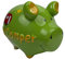 KCG Art Deco Spardose, Spardose, Sparschwein, Outdoor Enthusiasts, Familien, Kinder, Erwachsene, Grün, Keramik