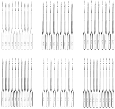 ZITFRI 50 Stk. Nähmaschinenadel Set Universal Nähmaschine Nadeln, 5 Größe Nähen Maschine Nadel 65/9 75/11 80/12 90/14 100/16, Nähnadeln auf meisten gängigen Nähmaschine einsetzbar