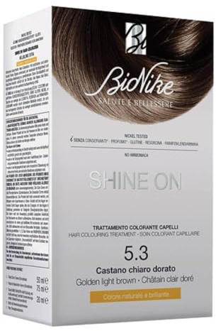 Bionike Shine On Haarfärbe-Set für empfindliche Haut, ohne Ammoniak, nährende und schützende Wirkung, verleiht eine natürliche und glänzende Farbe, deckt weißes Haar ab