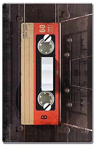 WIRESTER Placa para interruptor de luz, cubierta de placa de pared, cinta roja vintage