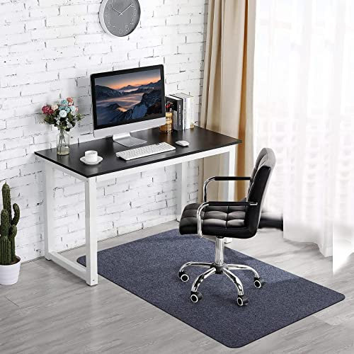 Office Chair Mat for Hardwood & Tile Floor, 55x35 Computer Gaming Rolling Chair Mat, Under Desk Low-Pile Rug, Large Anti-Slip Floor Protector for Home Ofiice(Dark Gray)
