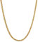 Kuzzoi Herren Halskette aus 925 Sterling Silber vergoldet, Exklusive Königskette Silber Herren (4 mm), Goldene Silber Kette für Herren ohne Anhänger, Länge 60 cm