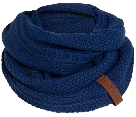KNIT FACTORY - Coco Loop Schal - Gestrickter Schlauchschal - Für Damen und Herren - Herbst & Winter Essentials - Zeitloses Mode-Accessoire - Strickschal mit Wolle - Kings Blue