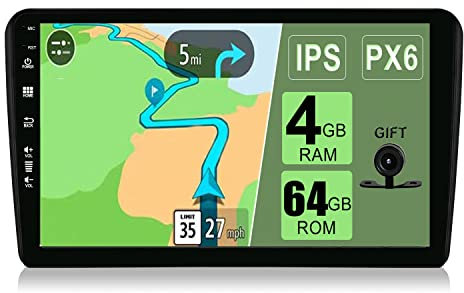 YUNTX PX6 Android 10 2 DIN Autoradio mit navi For Audi A3 8P, A3 Sportback 8PA(2003-2013) - 4G+64G - Gratis Cámara - 9 Pantalla-Soporte Dab/Control del Volante/HDMI/WiFi/Bluetooth/Carplay