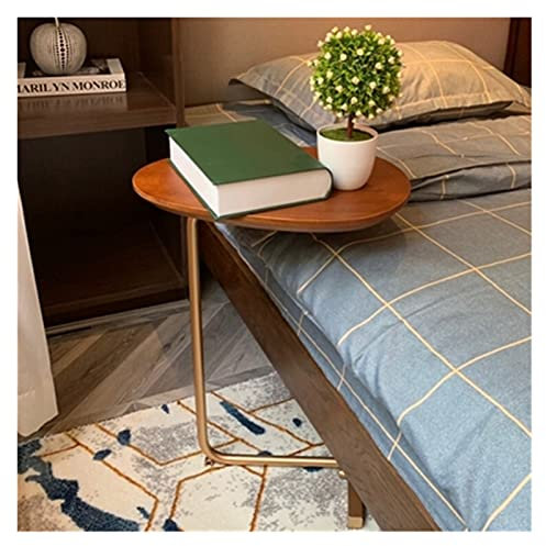 Saturey Kleine Couchtisch Couchtisch-Bett Side Sofa-Tische Home Möbel Wohnzimmer Eisen Küche Schreibtisch Wandtisch Kleiner Teedecker Wohnzimmertisch (Color : Brown)