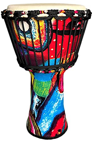 Ruoswte 21,6 cm Djembe-Trommel, Bongo-Trommel, Percussion-Musik, Schaffell-Trommel, professionelles Stimmen, Handtrommel (Abstraktion)