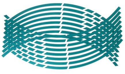 ihreesy Auto Felgenaufkleber, 16 Stück Radaufkleber Felgen Klebestreifen Auto Nabenaufkleber Reifendeko Klebeband Reflektierende Aufkleber Reifenband Speichenreflektoren Nadelstreifen,Grün