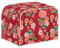 STUOARTE Flowers 4 Slice Toaster Cover,Kitchen Small Appliance Dust Cover,Bread Toaster Oven Cover,Kitchen Broiler Organizer Bag,Dust and Fingerprint Protection, Red