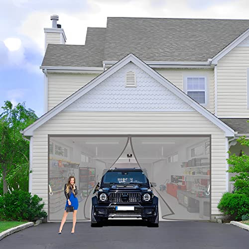 Zanzariera Magnetica Porte, 210x240cm Chiusura Automatica,Tenda Magnetica Anti Zanzare Insetti da Ingresso Soggiorno Camera Cortile (Grigio)