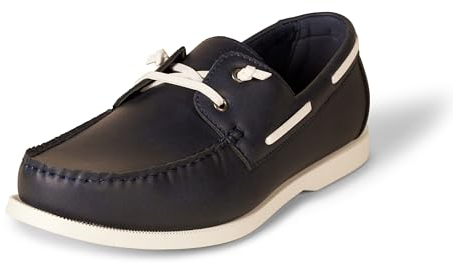 Amazon Essentials Zapato Náutico sin Cordones con Ventilación Hombre, Azul Marino, 46 EU