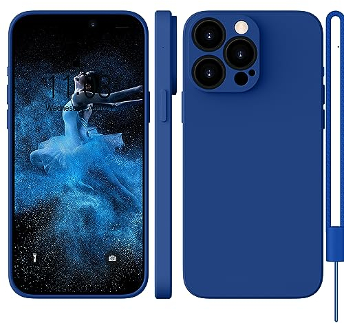 WXX für iPhone 14 Pro Hülle Silikon Case, Handyhülle für iPhone 14 Pro Dünn Slim mit Microfiber, Kratzfeste Rundumschutz Case Hülle für iPhone 14 Pro 6.1'' Blau