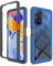 ESTH® Funda para Xiaomi Redmi Note 12 Pro 4G [Protección Completa Anti-caída de 360°] Carcasa Transparente de Grado Militar con Protector de Pantalla Incorporada, Azul Oscuro