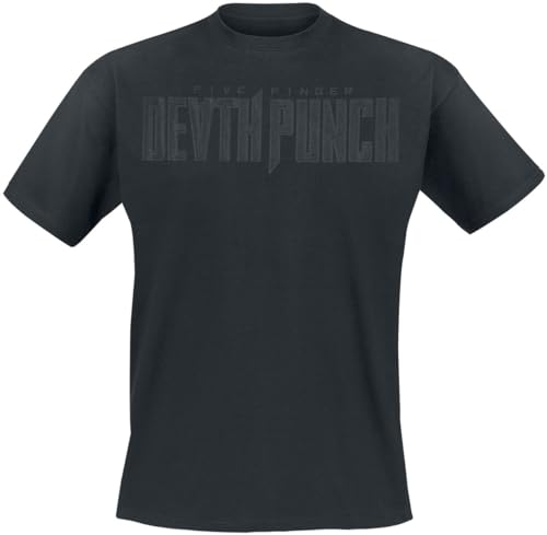 Five Finger Death Punch Black On Black Knuckles V2 Männer T-Shirt schwarz M
