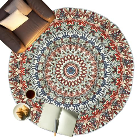 Bodenschutzmatte - Stuhlunterlage, Bürostuhl Unterlage, Schreibtischstuhl Unterlage, Fliesenschutzmatte, Kratzfest Bodenmatte, Teppich Rund, Bodenschutzmatte für Hartböden Laminat Fliesen(120x120CM)