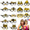 Zeaying 16 Stück 2024 Silvester Brille, Partybrille Silvester Deko 2024, Happy New Year Stirnband Brillen, Frohes Neues Jahr Brillen für 2024 Neujahr Silvester Party Dekoration Foto Requisiten