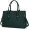 IGOLUMON Handtasche Damen Große Shopper Dunkelgrün Laptoptasche 15.6 Zoll PU Leder Arbeitstasche Umhängetasche Tote für Arbeit Schule