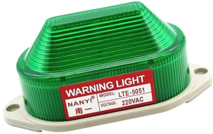 Lampe de signalisation verte haute visibilité 220 V – Lumière stroboscopique industrielle pour les avertissements – éclairage fiable par