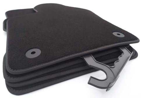 Fußmatten passend für VW T-ROC Cabrio Velours Automatten Matten Set, 4-teilig Schwarz, Original Befestigungssystem