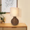 JCPYIUL Rattan Lampe Tischlampe,Dekorative Nature Tischleuchte mit E14 Fassung,Lampenschirm Tischlampe Beige,Retro Lampe für Wohnzimmer Kinderzimmer Schalfzimmer Deko
