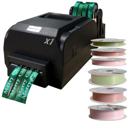 flatpincololee Satinbanddrucker mit 6 Bändern, für Bänder mit Einer Breite von 12–20 mm, unterstützt das Drucken von Satinbändern, Polyesterbändern, Bändern, Nylonbändern, Schneegazebändern usw.