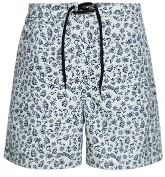 King Kerosin Herren Badeshorts Swimming Trunks Schwimmshorts Kurz Kniefrei Sailor Oldschool Tattoos Vintage Retro Sailor