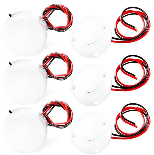 KUOQIY 6 PCS 2 x 3V CR2032 Round Battery Holder Socket, CR2032 Button Cell Battery Holder Socket with Switch and Cover, 3V Battery Holder with Switch, Toggle Switch + Push Switch, White