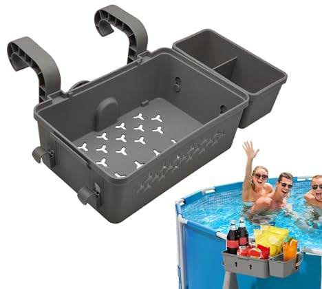 Pool Aufbewahrungskorb, Hängender Aufbewahrungskorb Für Den Pool, Hängendes Pool Organizer Aufbewahrungsbox, Pool Korb Getränkehalter, Tragbarer Pool Organizer Für Snacks, Getränke, Handtücher
